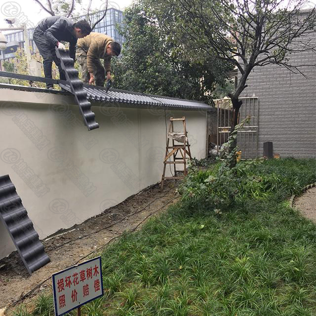 成都***美文化墻仿古圍墻一體瓦彰顯成都文化時(shí)代特色